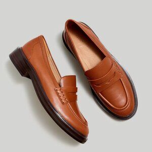 Madewell The Vernon Leather Loafer Dried Maple Penny Loafer NL839 (Size 10.5)